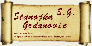 Stanojka Grdanović vizit kartica